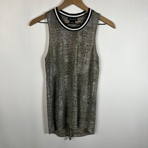 Trouve Nordstrom Blouse Women Small Crewneck Sleeveless Knit Tunic Top Preppy